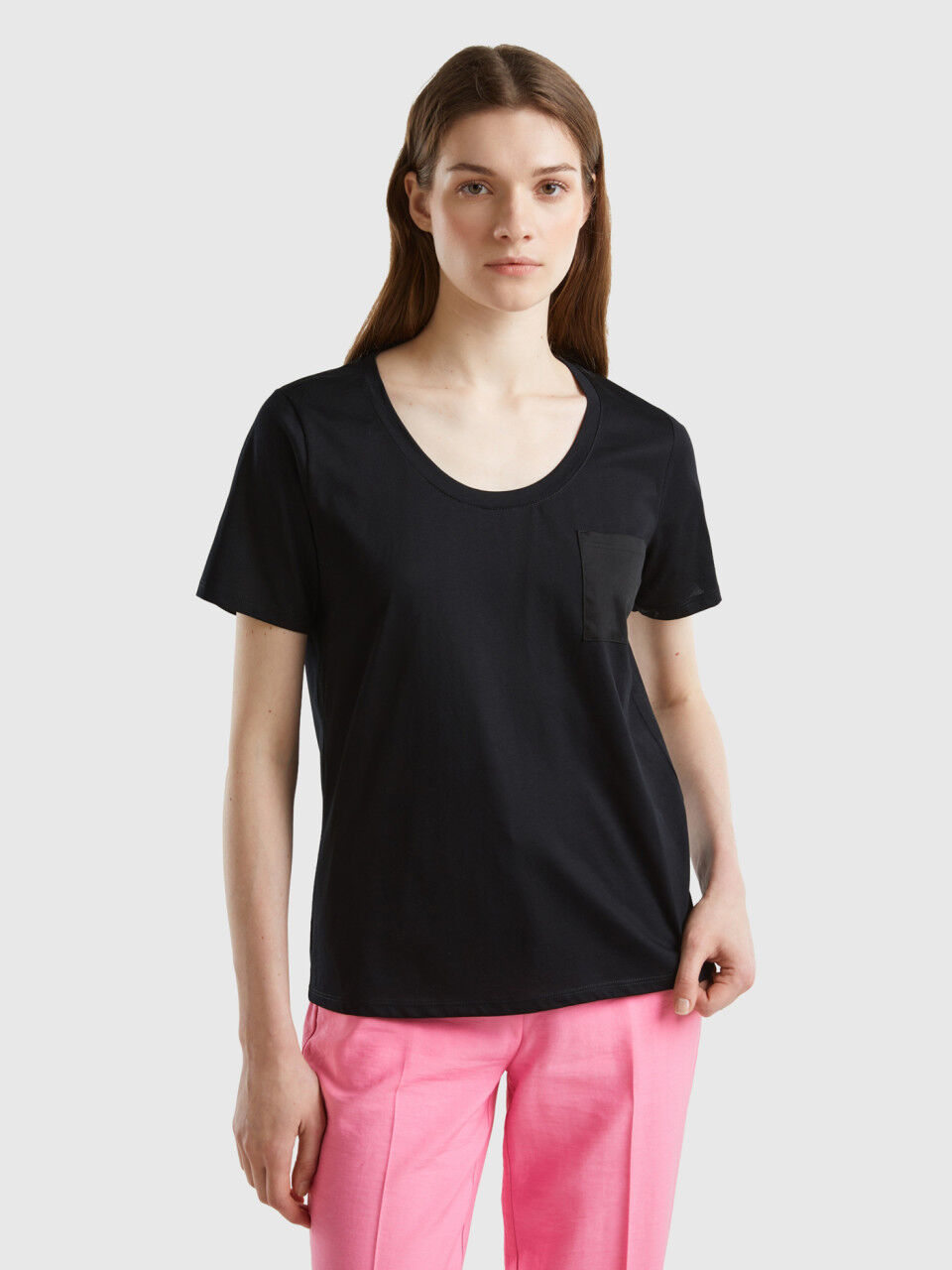 Camisetas basicas benetton mujer top