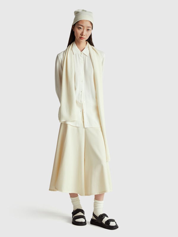 Camisa de mezcla de viscosa a rayas Mujer