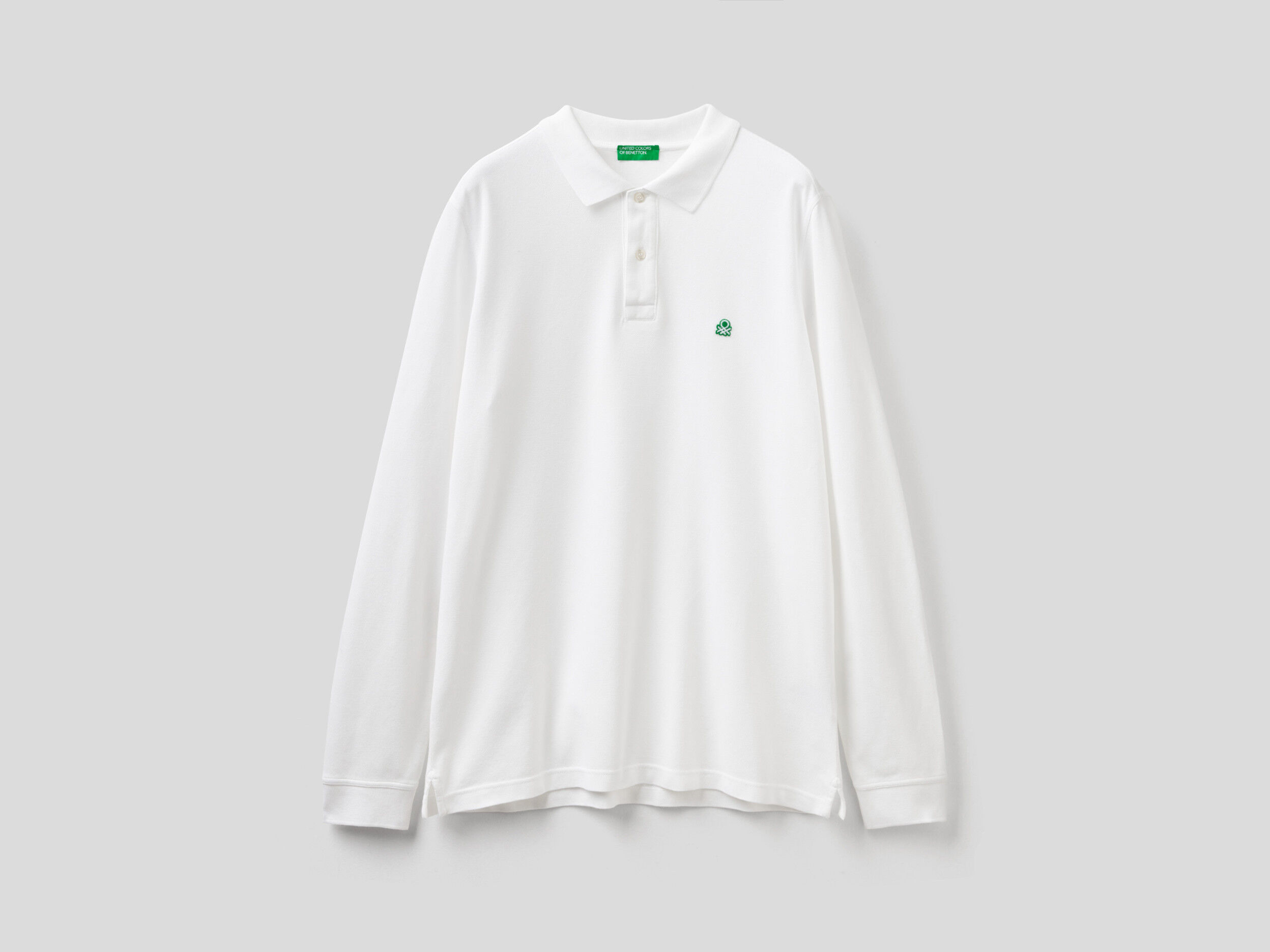 Polo blanco benetton new arrivals