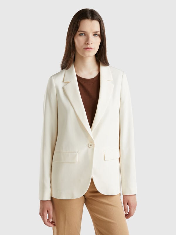 Blazer de viscosa mixta elástica Mujer