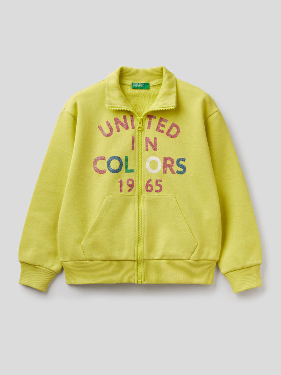 Sudadera de 100 % algodón con cremallera image number 1
