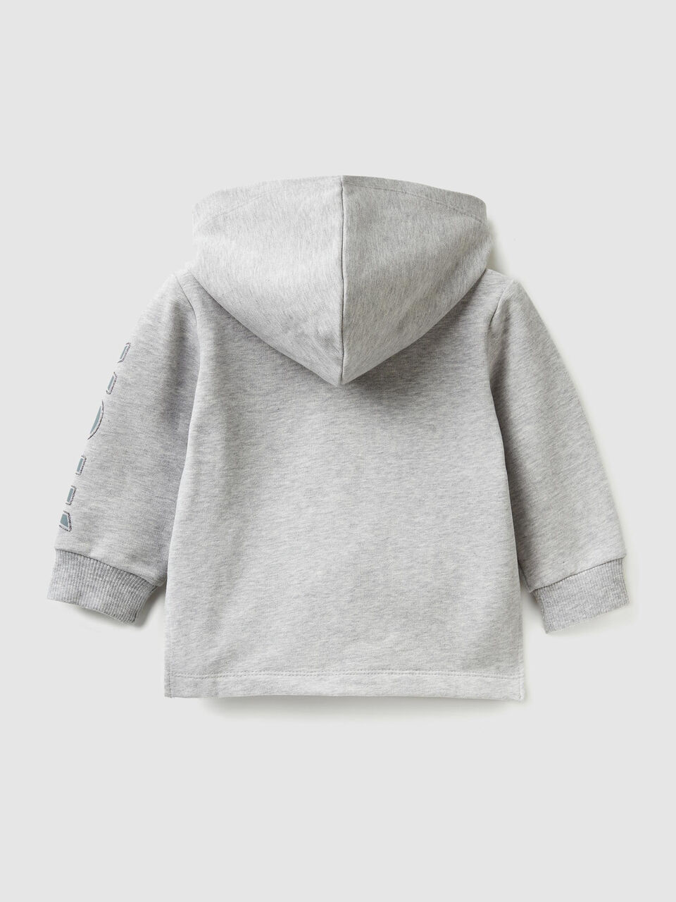 Sudadera con cremallera y estampados de glitter image number 2