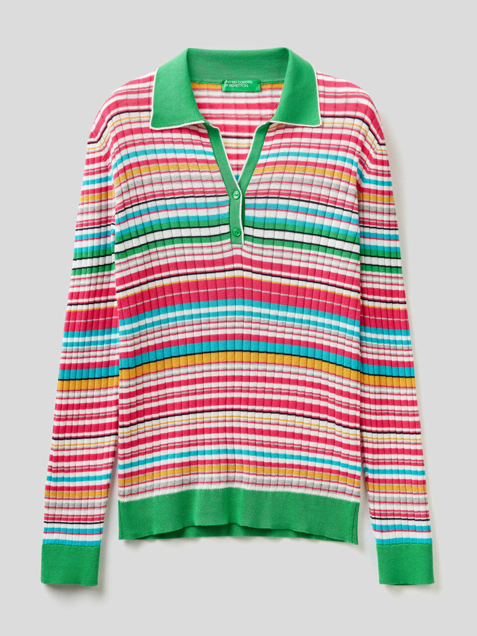 Polo multicolor en 100% algodón tricot image number 1