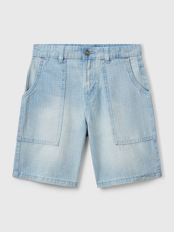 Bermudas rectas cuadros Niño
