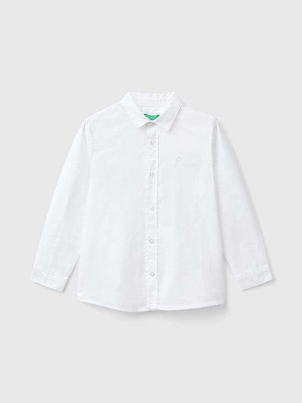 Camisa clásica de puro algodón. Niño
