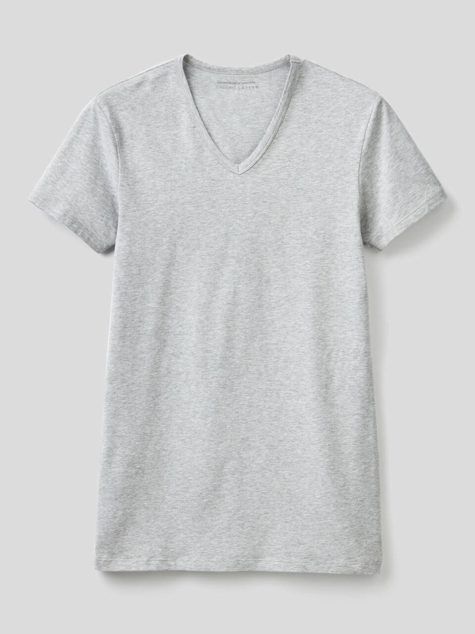 Camiseta básica con escote de pico image number 1