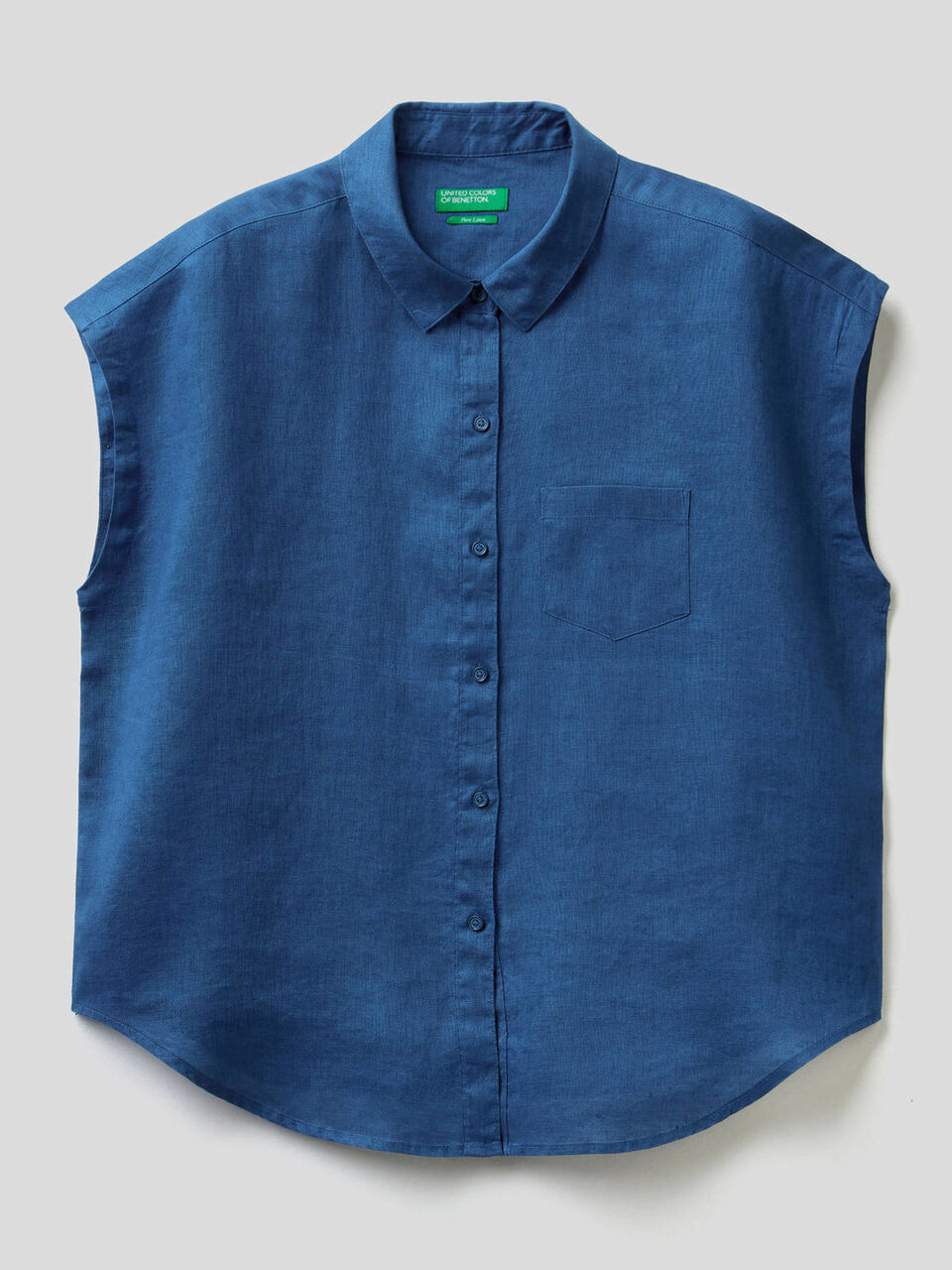 Camisón de 100% lino de manga corta image number 1