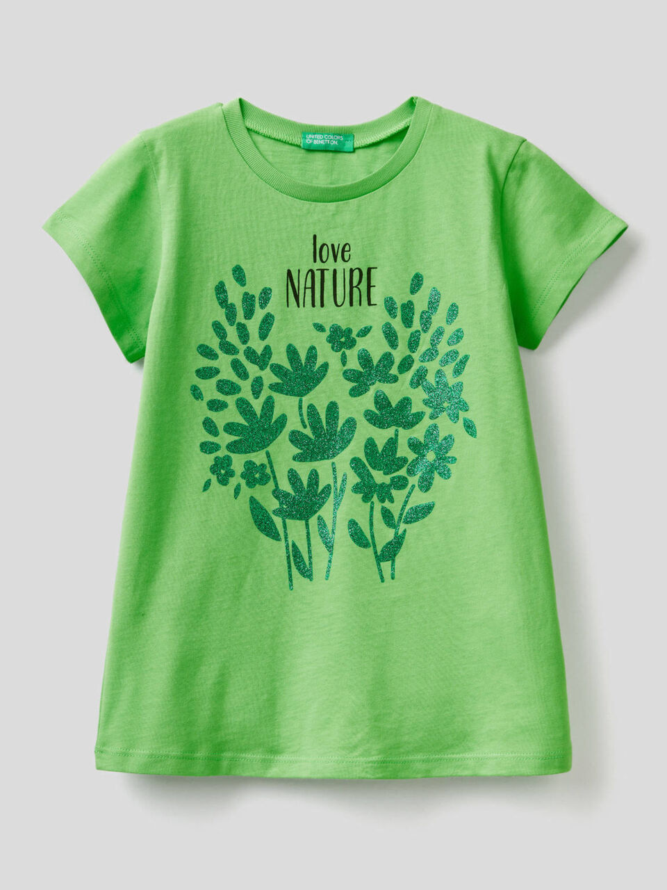Camiseta con estampado de glitter image number 1