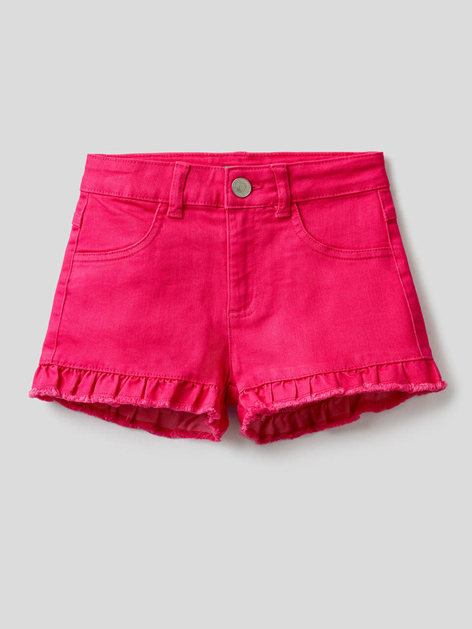 Pantalón corto liso con volante image number null
