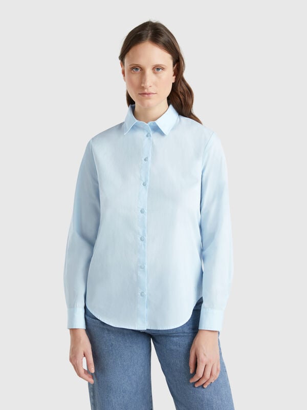 Camisa regular fit de algodón Mujer