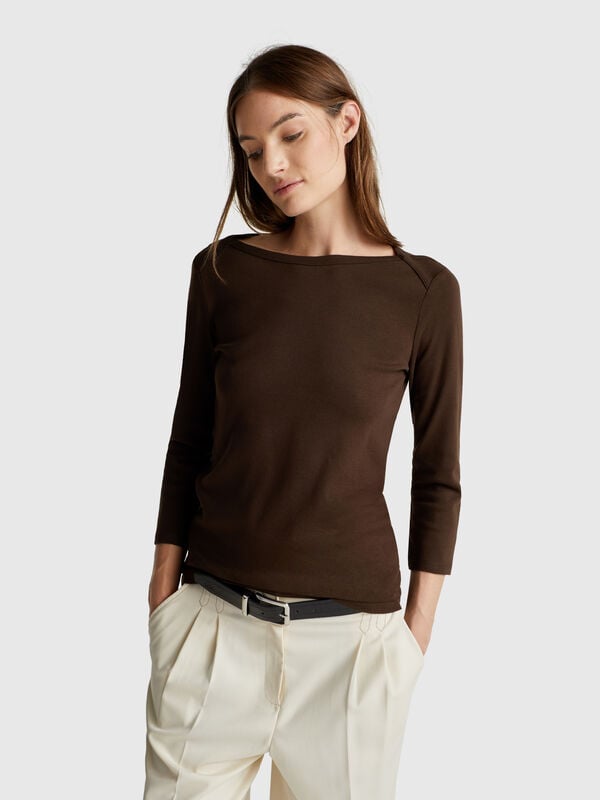 Camiseta de cuello barco Mujer