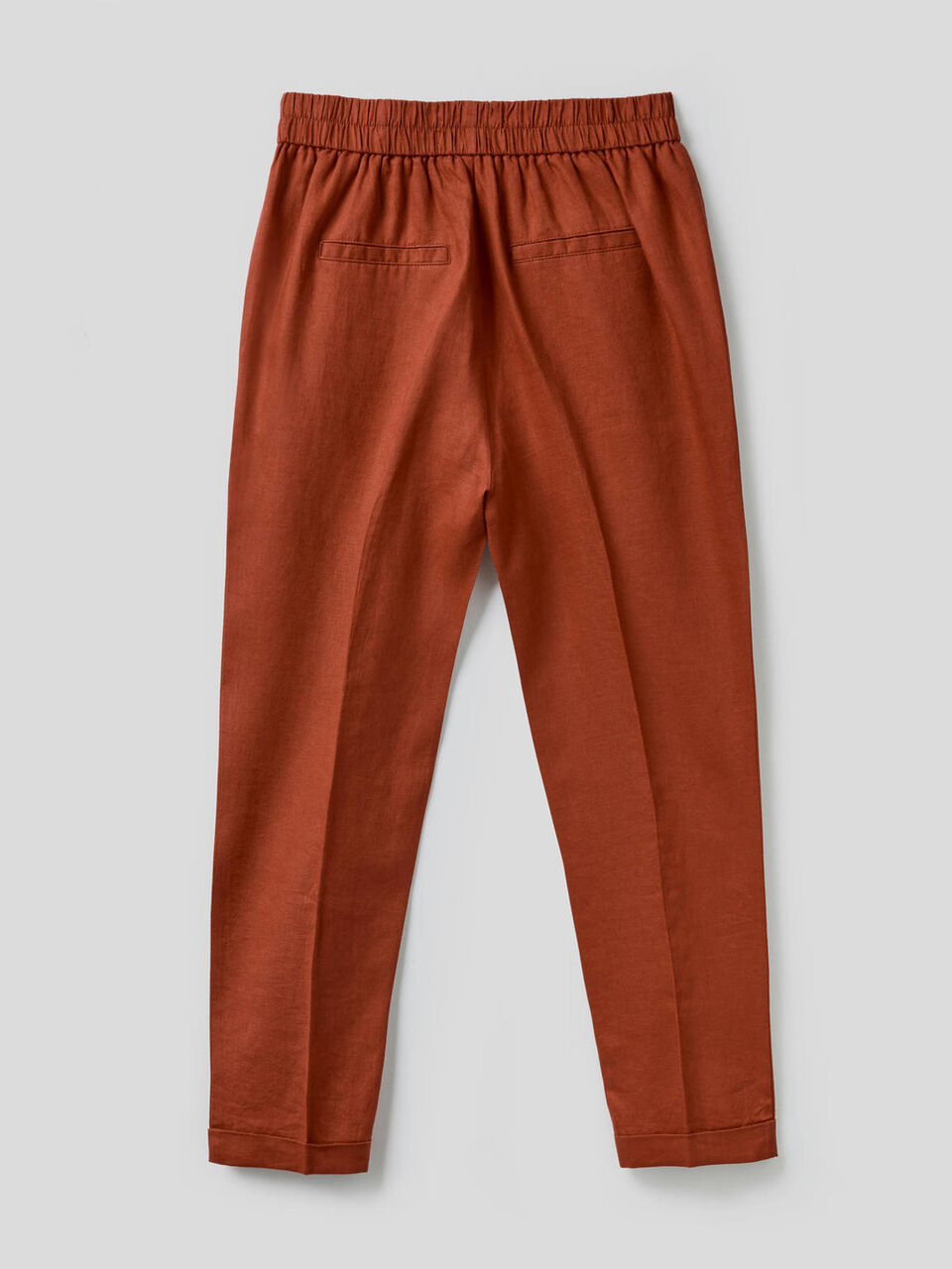 Pantalón cropped de 100% lino image number 2