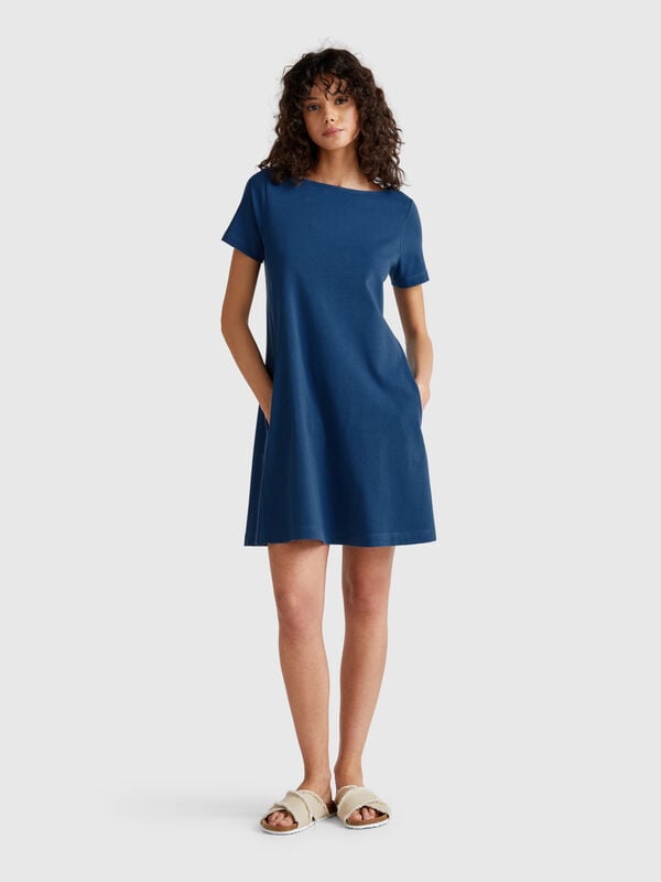 Vestido corto evasé Mujer