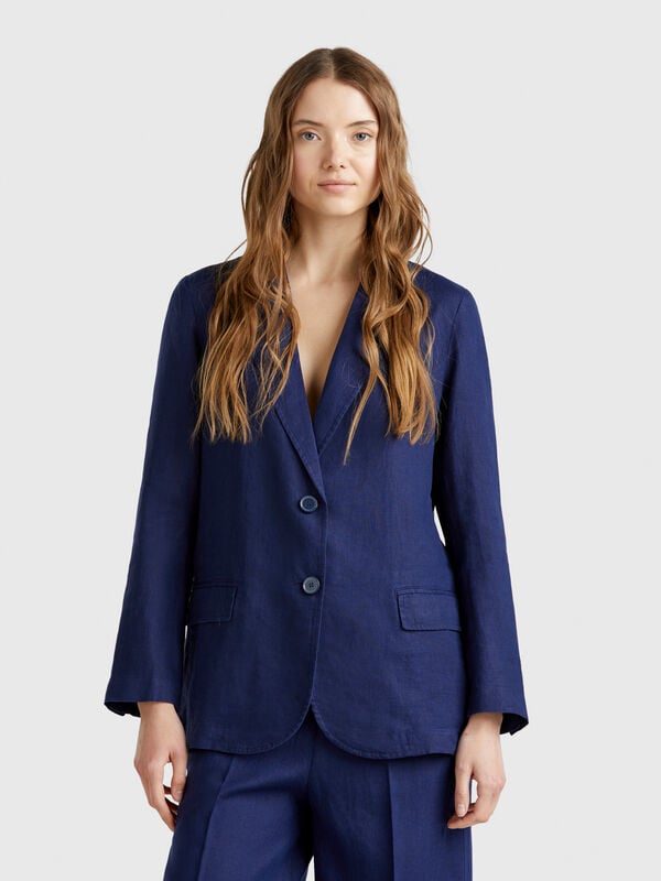 Blazer de puro lino Mujer