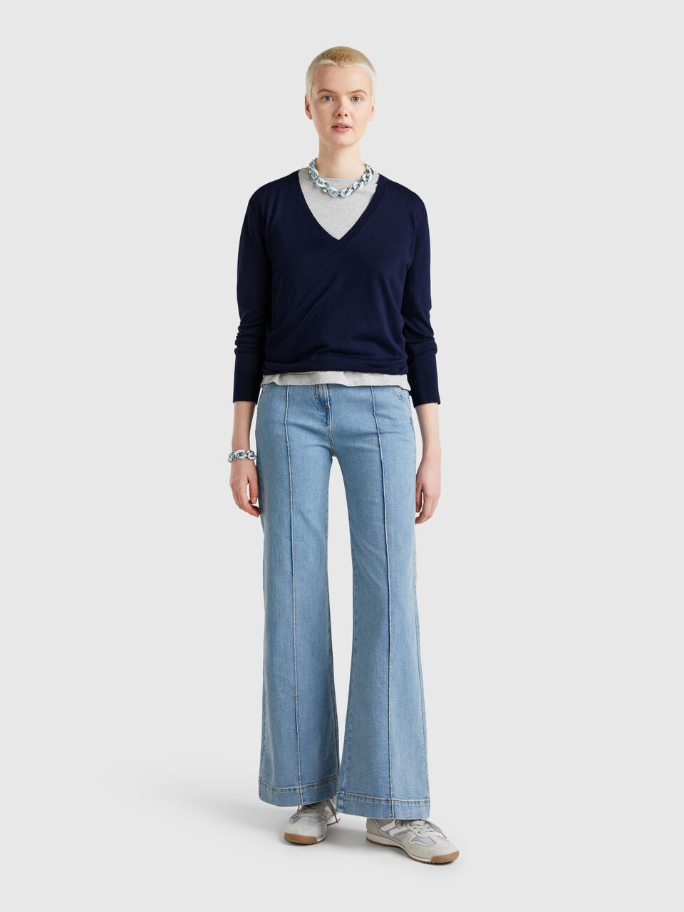 V NECK SWEATER L/S Mujer image number null
