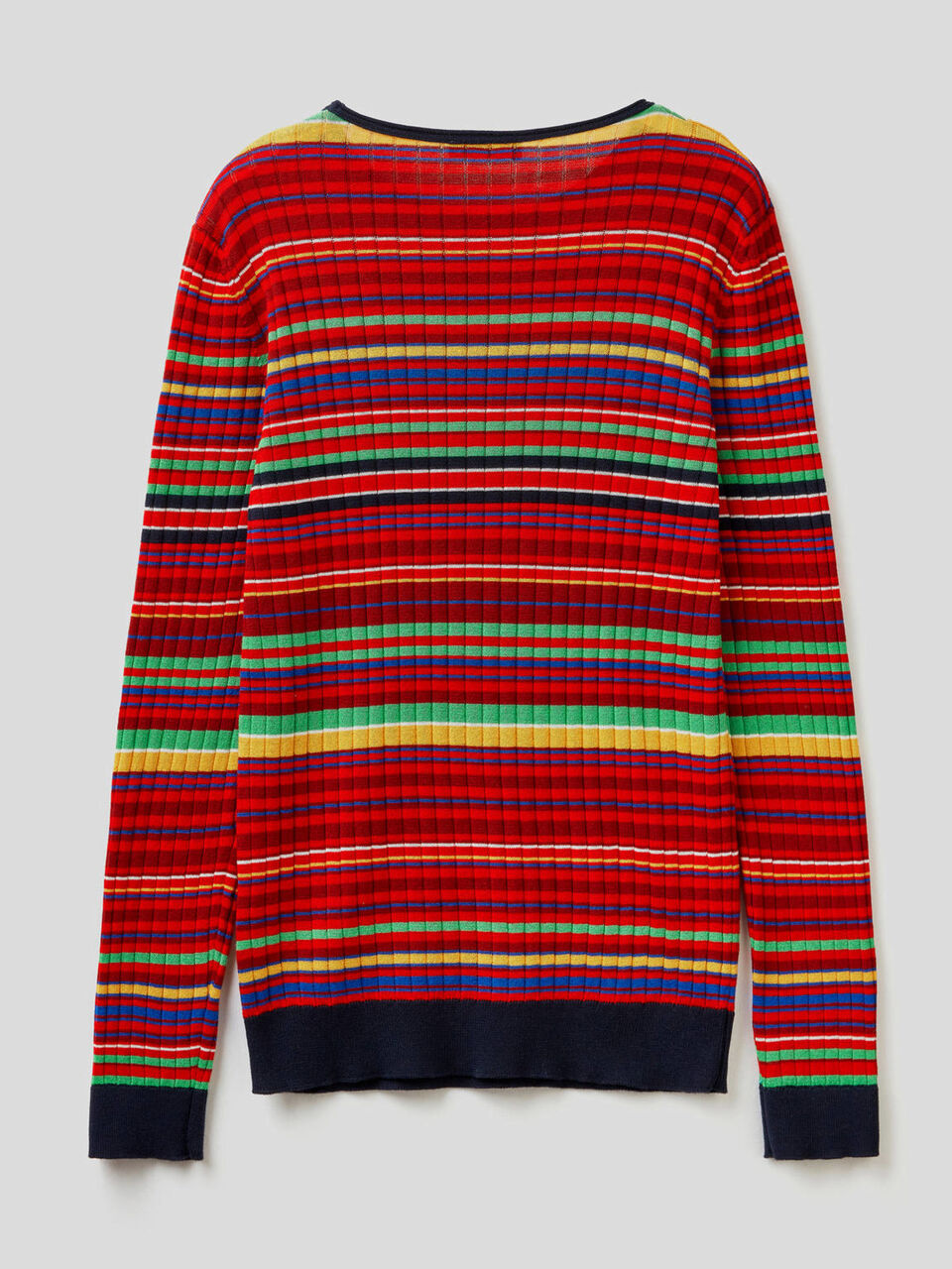 Jersey 100% algodón a rayas multicolor image number 2