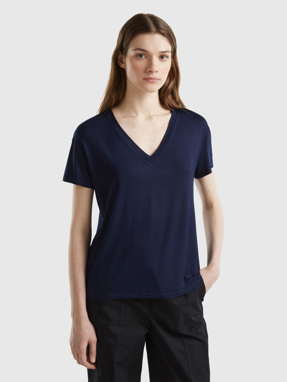 Camisetas basicas benetton shop mujer