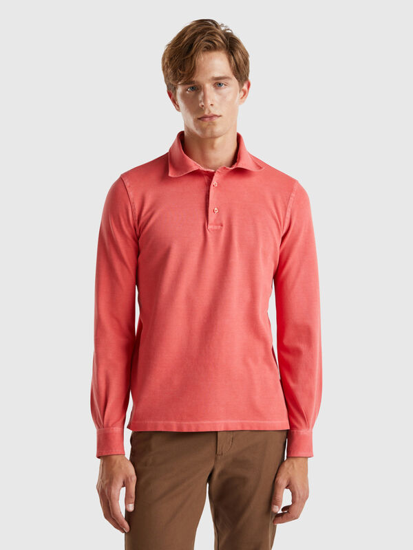 Polo de algodón orgánico elástico Hombre