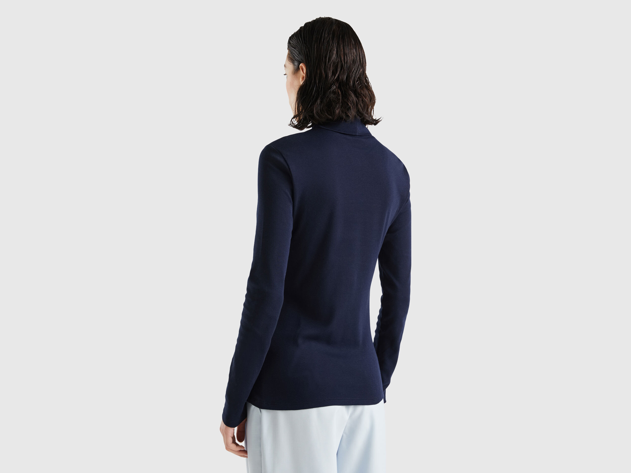 Polo manga larga mujer benetton store
