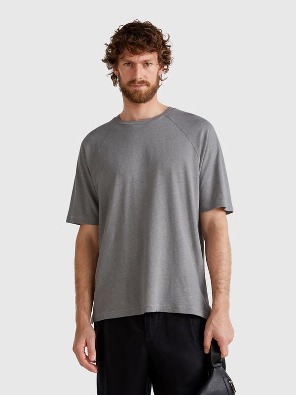 Camiseta mezcla de lino Hombre