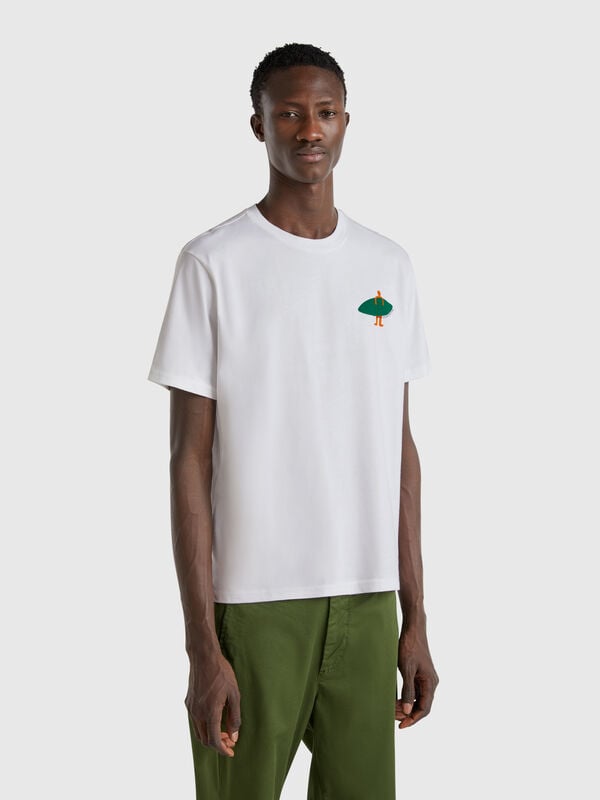 Camiseta con estampado de algodón orgánico Hombre