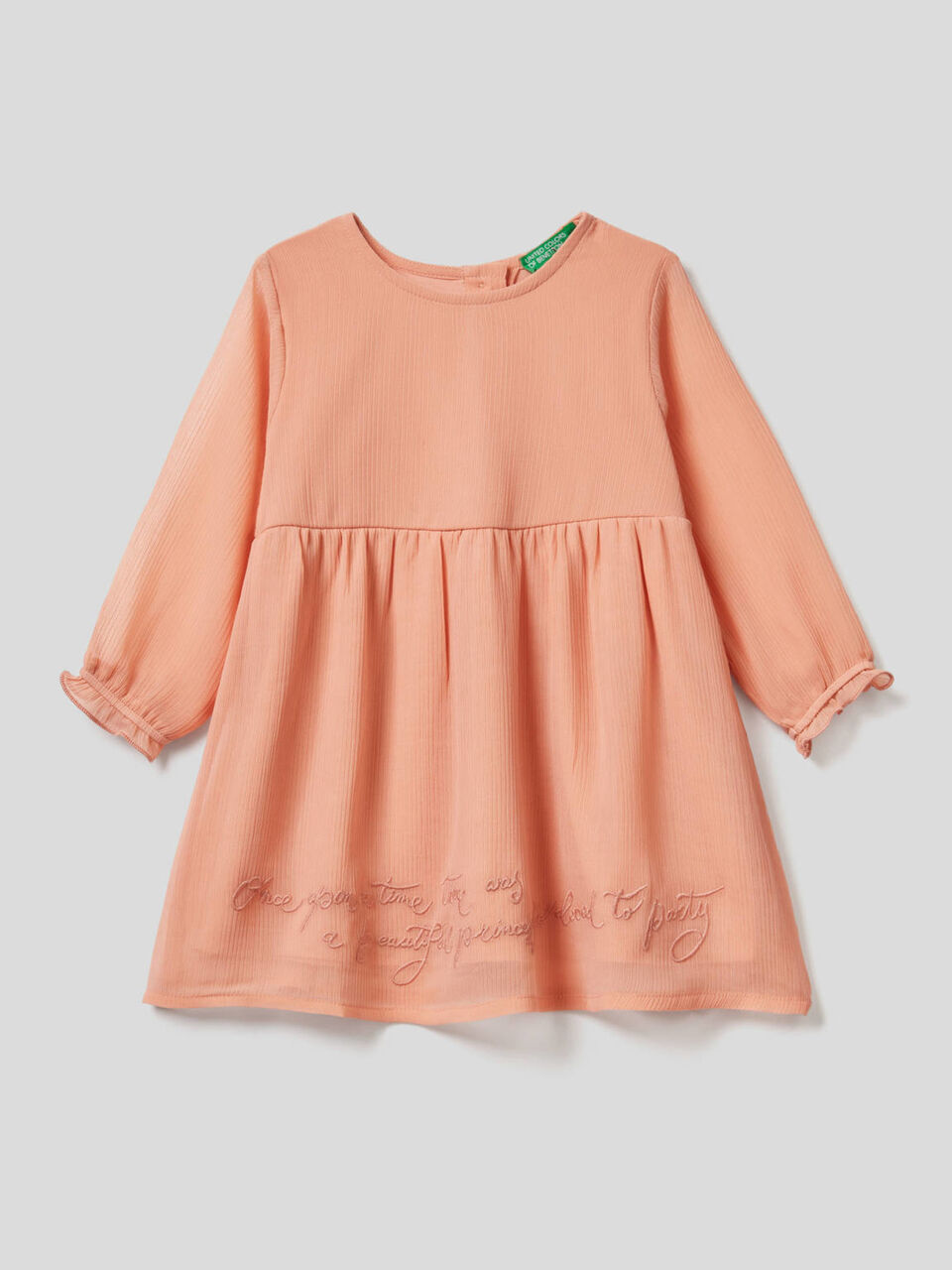 Vestido evasé de crepé image number 1