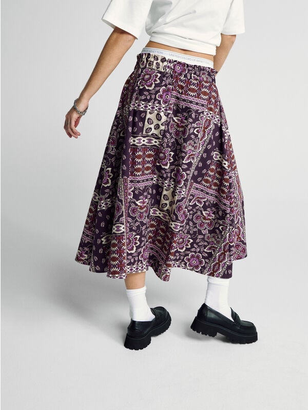 Bandana estampada larga Mujer