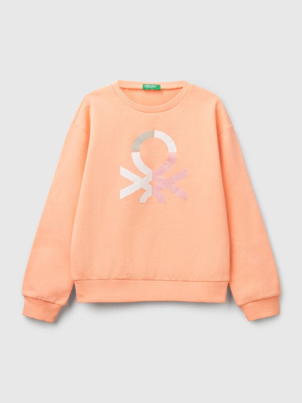 Sudadera con estampado de glitter Niña