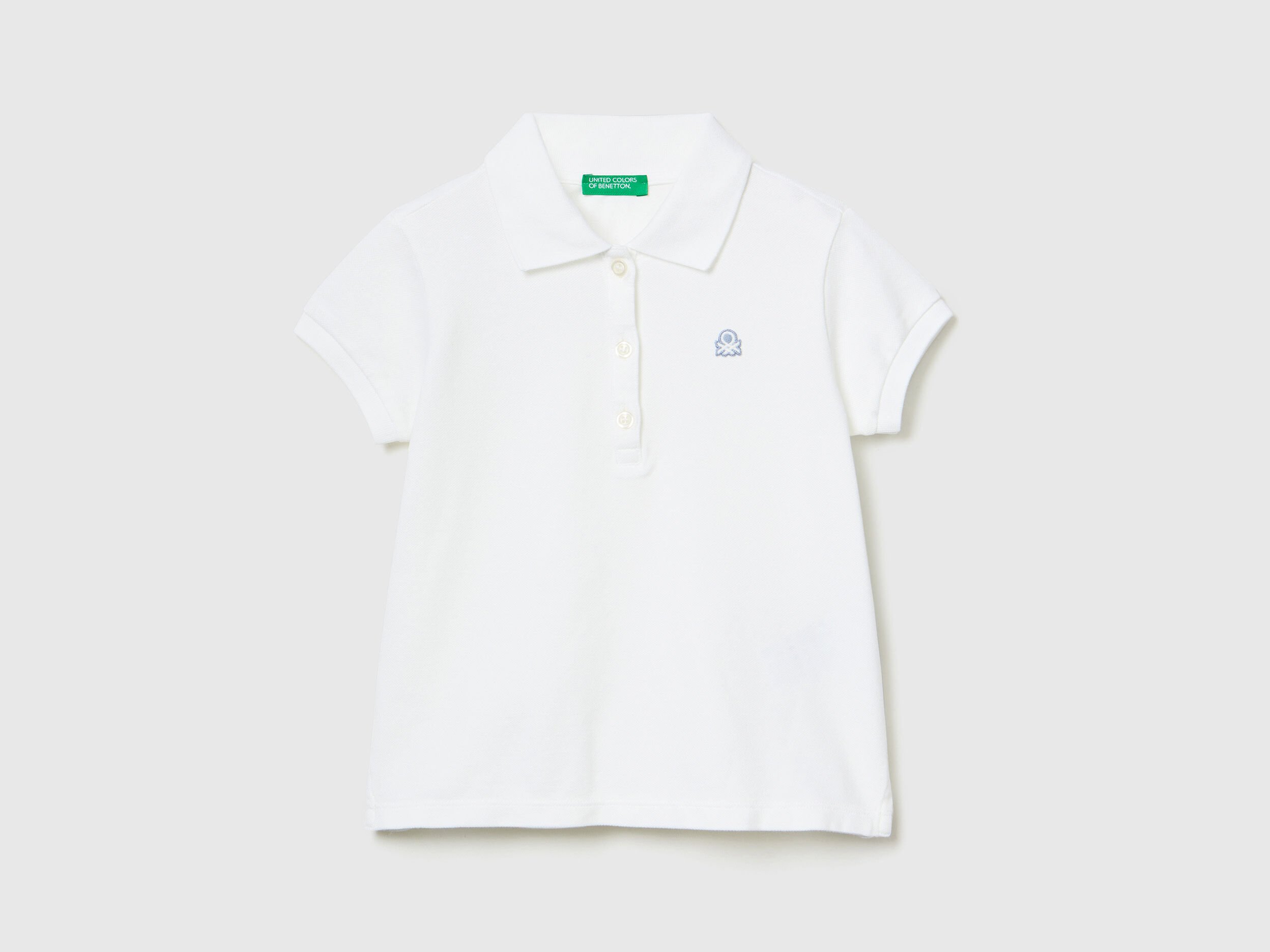 Polo blanco benetton new arrivals