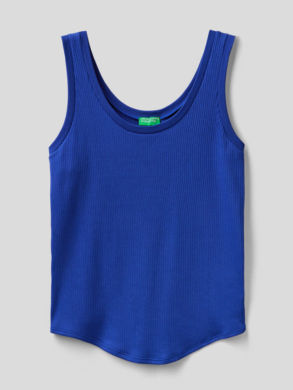 Camiseta de tirantes anchos de canalé image number 1