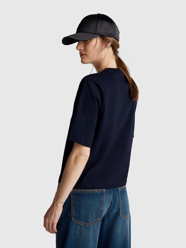 Camiseta de corte cuadrado 100% algodón Mujer