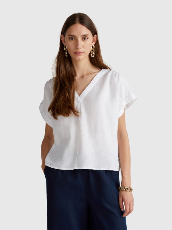 Blusa de puro lino Mujer