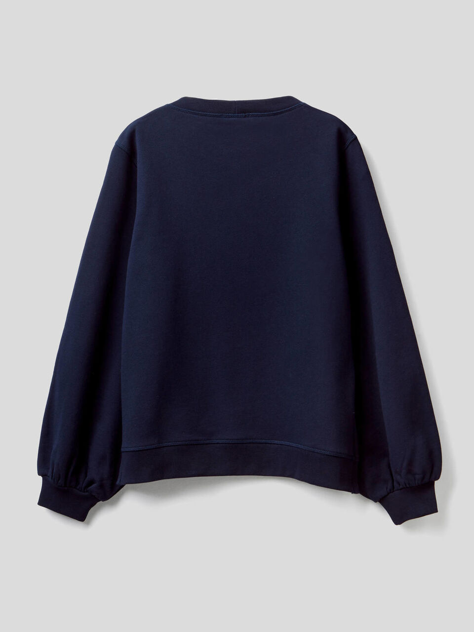 Sudadera de algodón con mangas abullonadas image number 2