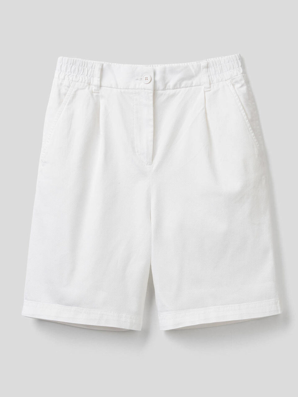 Bermudas lisas de algodón elástico image number 1