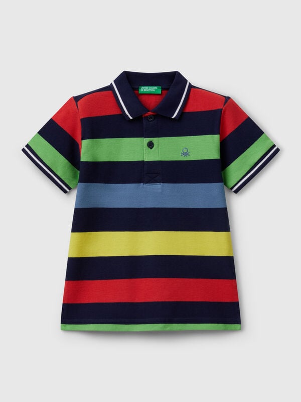 Polo manga corta rayas Niño