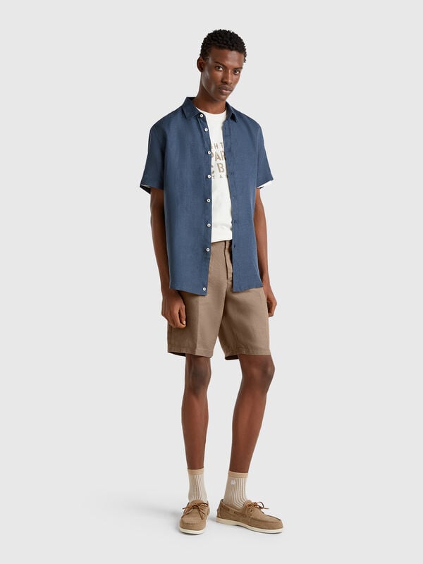 Bermudas de puro lino Hombre