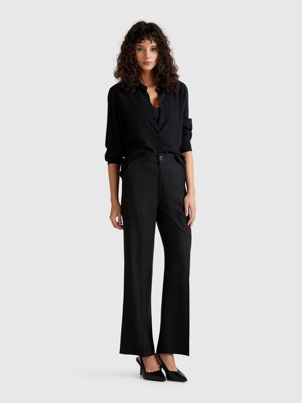 Pantalón puro lyocell Mujer