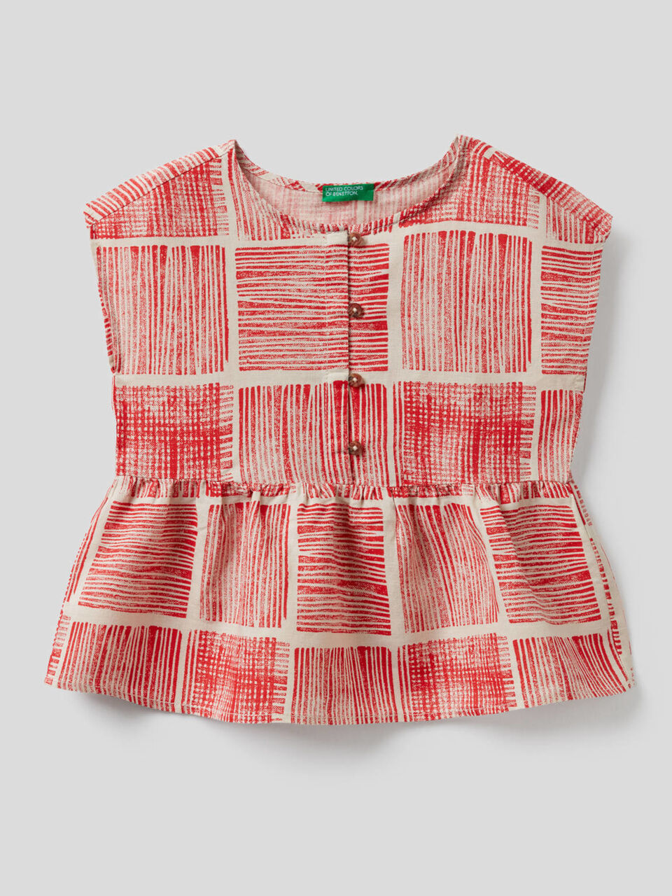 Blusa de manga corta estampada image number 1