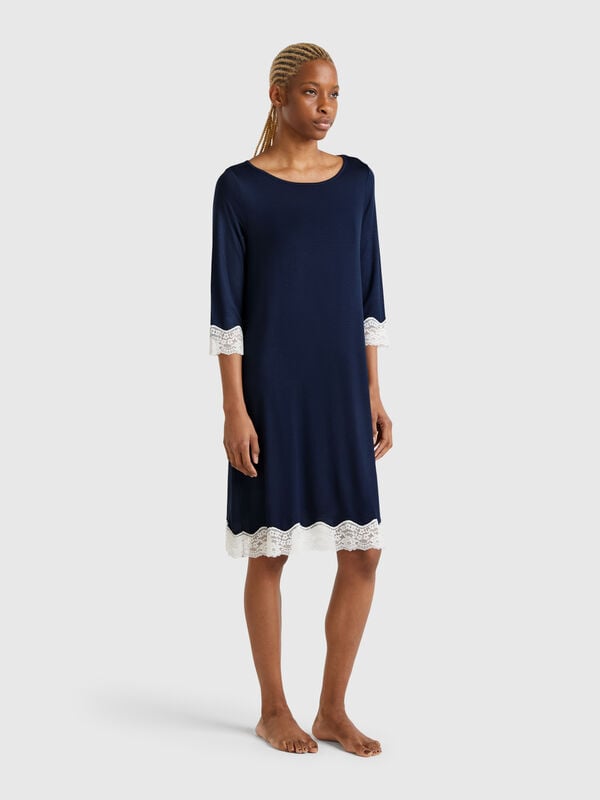 Camisón con detalles de encaje Mujer