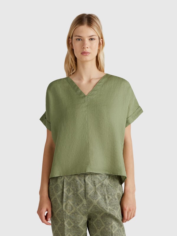 Blusa de puro lino Mujer