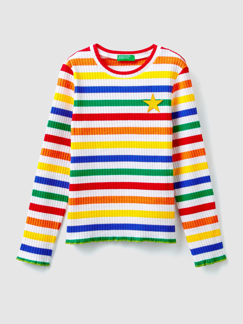Camiseta de canalé a rayas image number 1