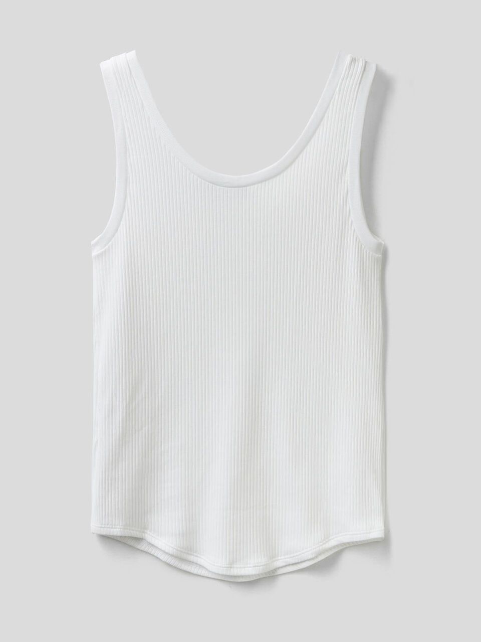 Camiseta de tirantes anchos de canalé image number 2
