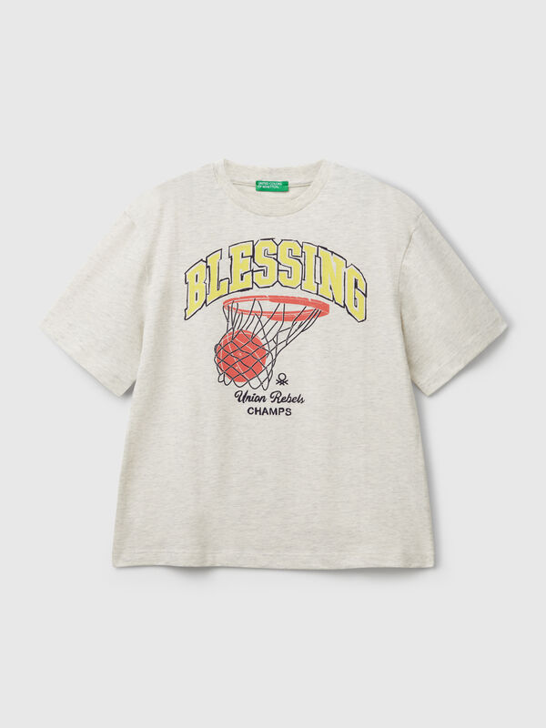 Camiseta de manga corta de algodón  Niño