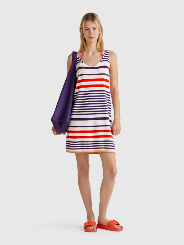Vestido de punto de rayas Mujer