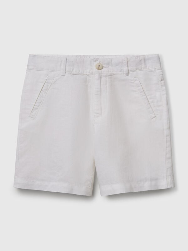 Shorts de mezcla de lino Niño