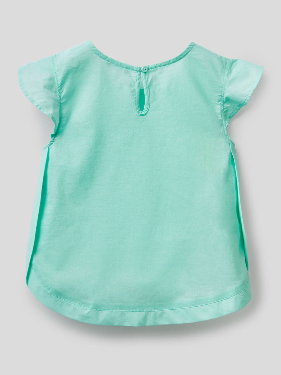 Blusa de algodón con volantes en las mangas image number 2