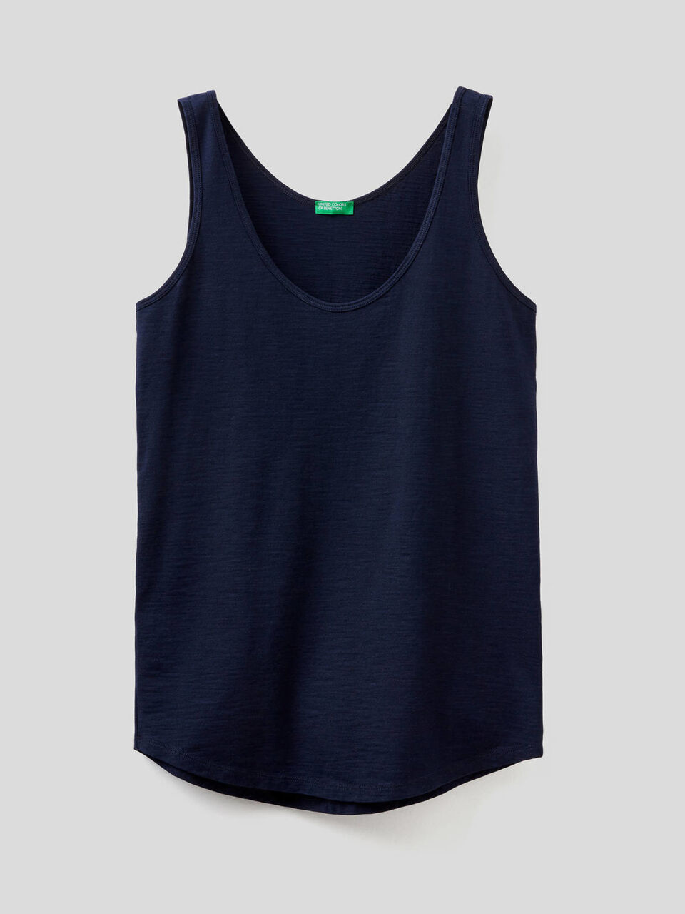 Camiseta de tirantes de 100 % algodón con bajo redondeado image number 1