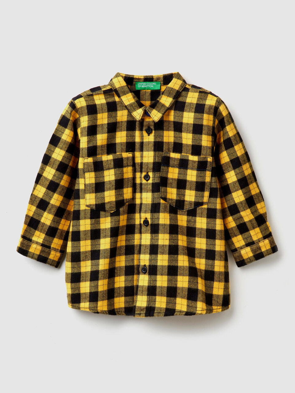 Camisa de cuadros con estampado trasero image number 1