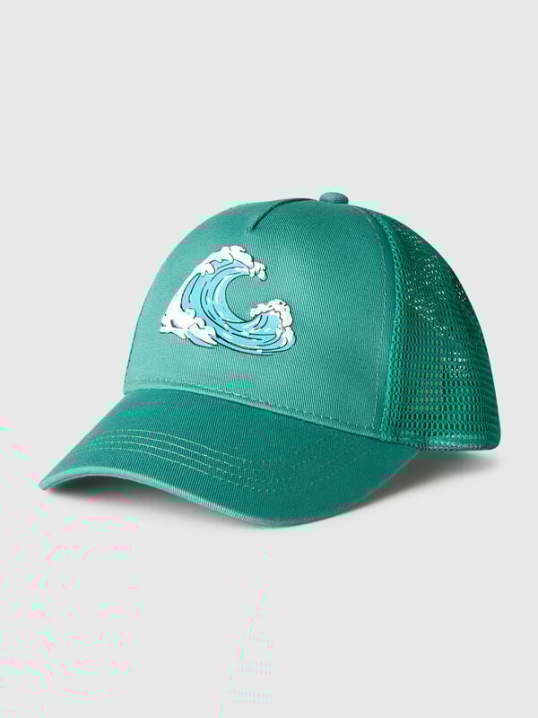 Gorra de béisbol de algodón y malla. Niño