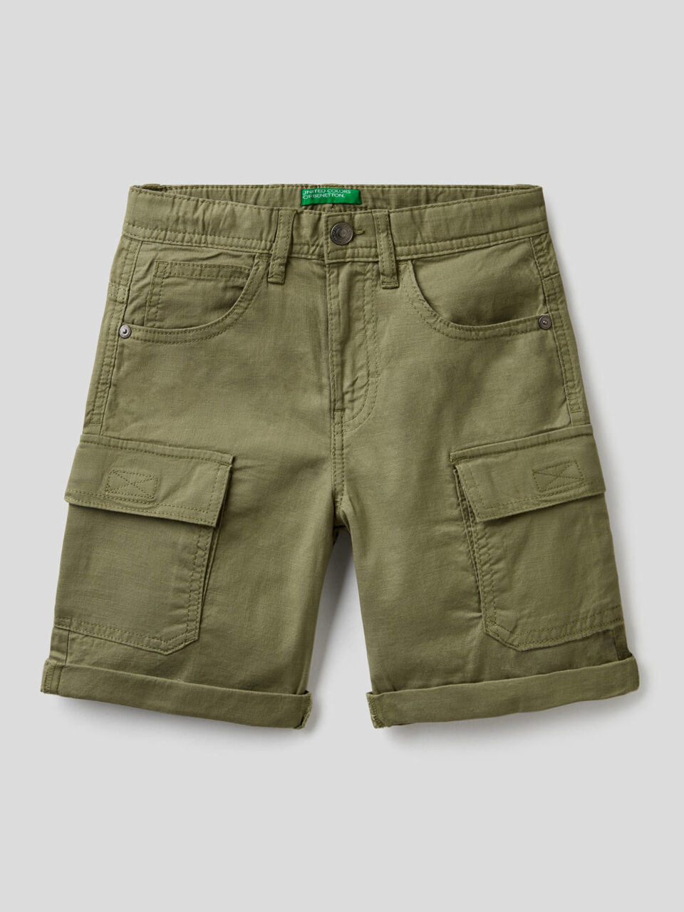 Bermudas cargo de 100% algodón image number 1